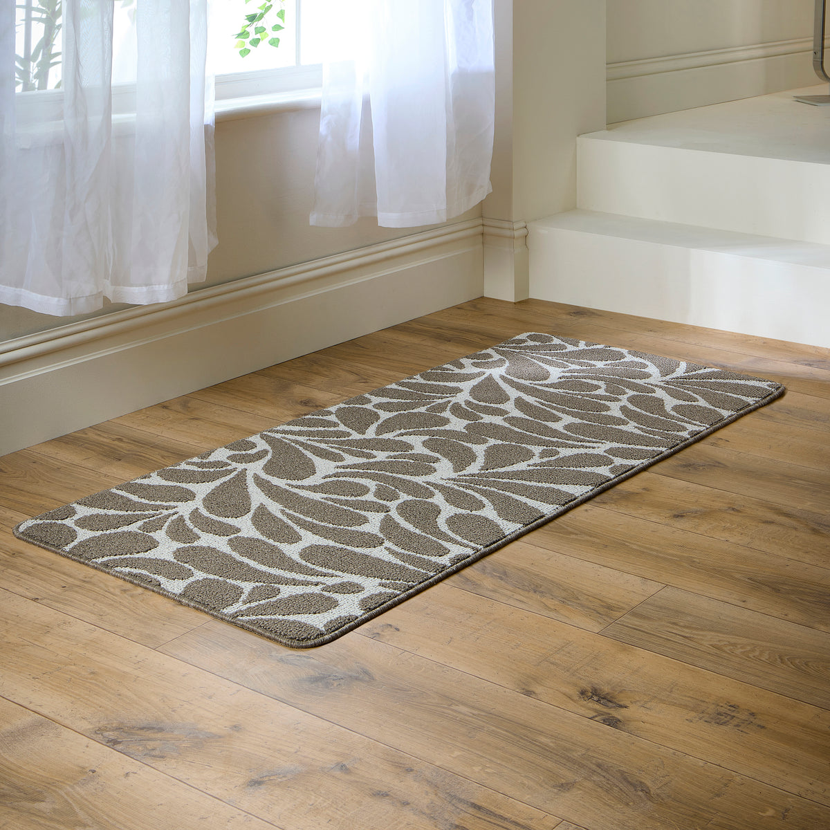 My Mat Sculptured Washable Patterened Rain Drop Mink