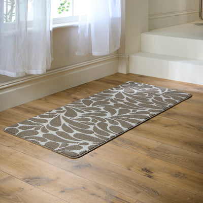 My Mat Sculptured Washable Patterened Rain Drop Mink