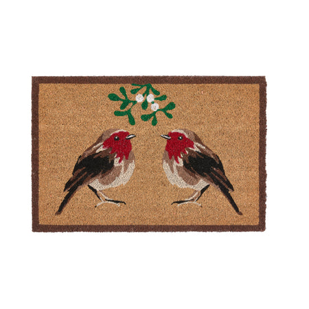 MadeBeyond Printed Coir Christmas Robins