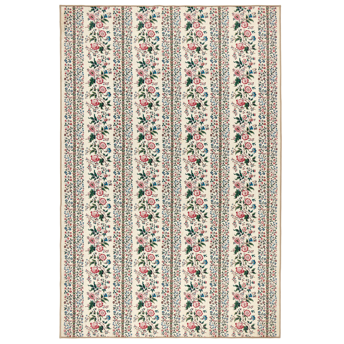Sanderson By Highgrove x Hug Rug Eco-Washable Rose Pergola Chintz Rug with a floral design.