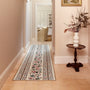 Sanderson By Highgrove x Hug Rug Eco-Washable Rose Pergola Chintz Runner with a floral design, styled on tiled flooring. 