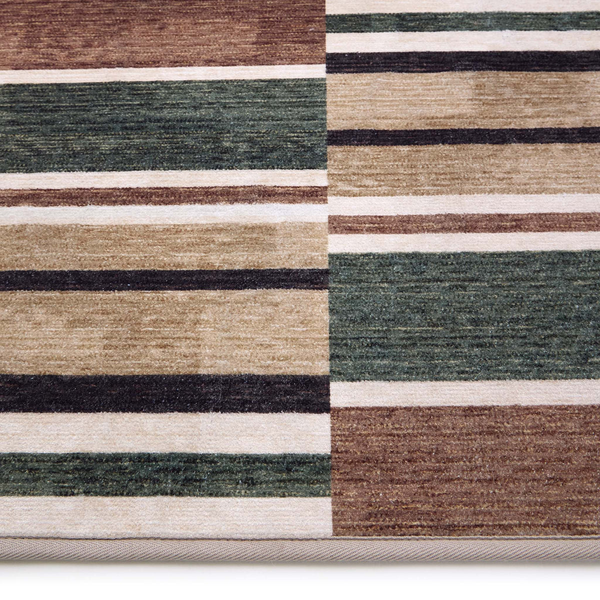 Hug Rug Eco-Washable Savanna Stripe- 100% recycled content washable rug featuring stripes. 