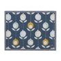 Pepino Blue Outdoor Doormat. Made from ECONYL regenerated yarn featuring a floral pattern.