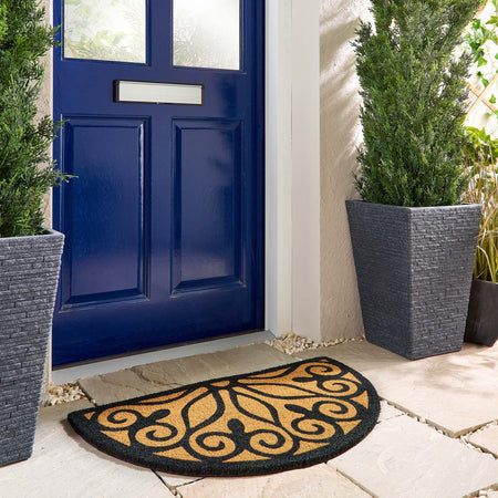 MadeBeyond Printed Coir Scroll Doormat