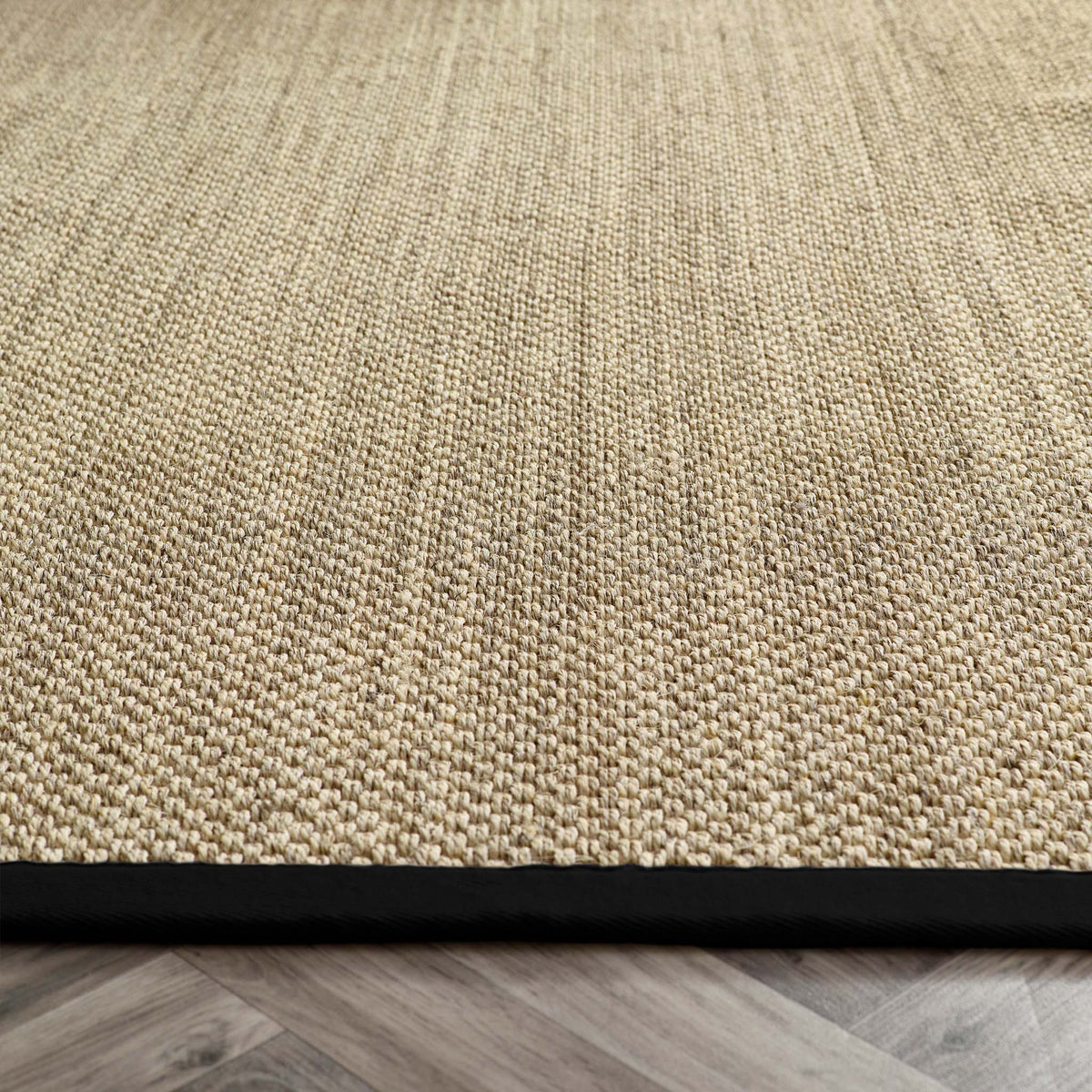 Origins Sisal Light Beige with Black Border - Phoenox Textiles
