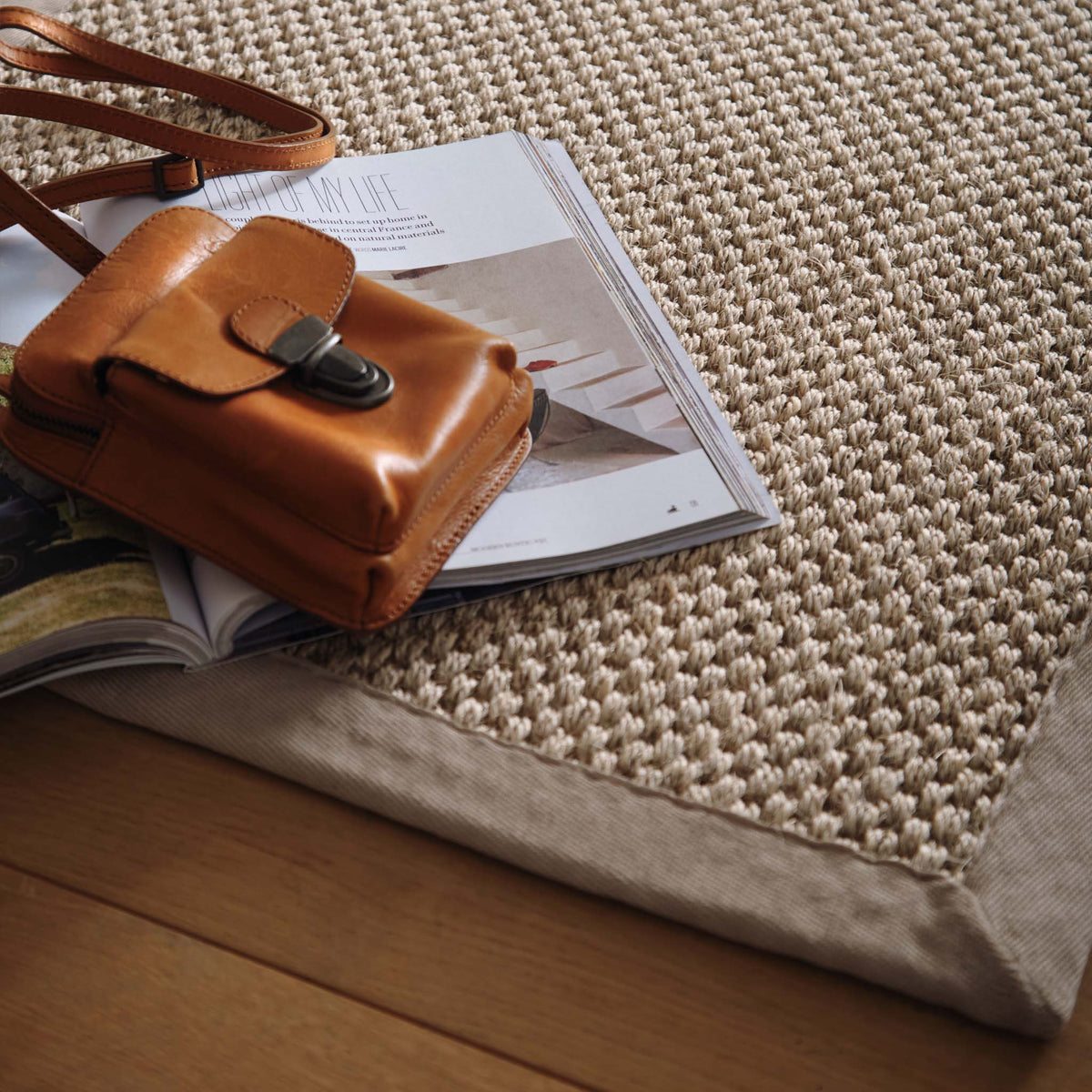 Origins Sisal Light Beige with Sand Border
