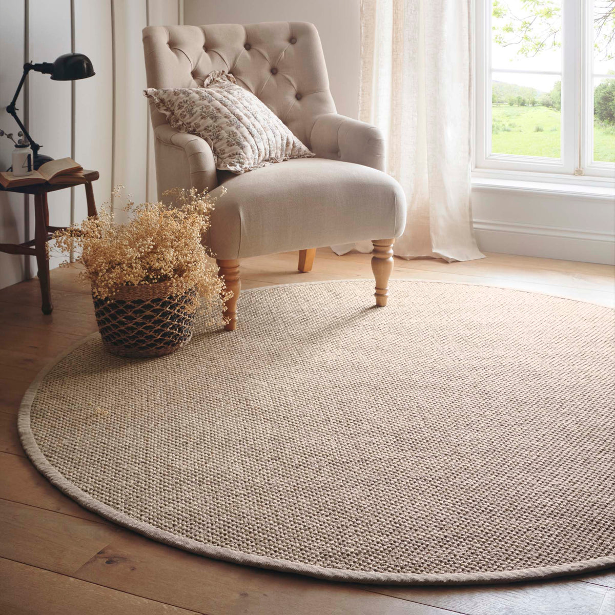 Origins Sisal Light Beige with Sand Border - Phoenox Textiles