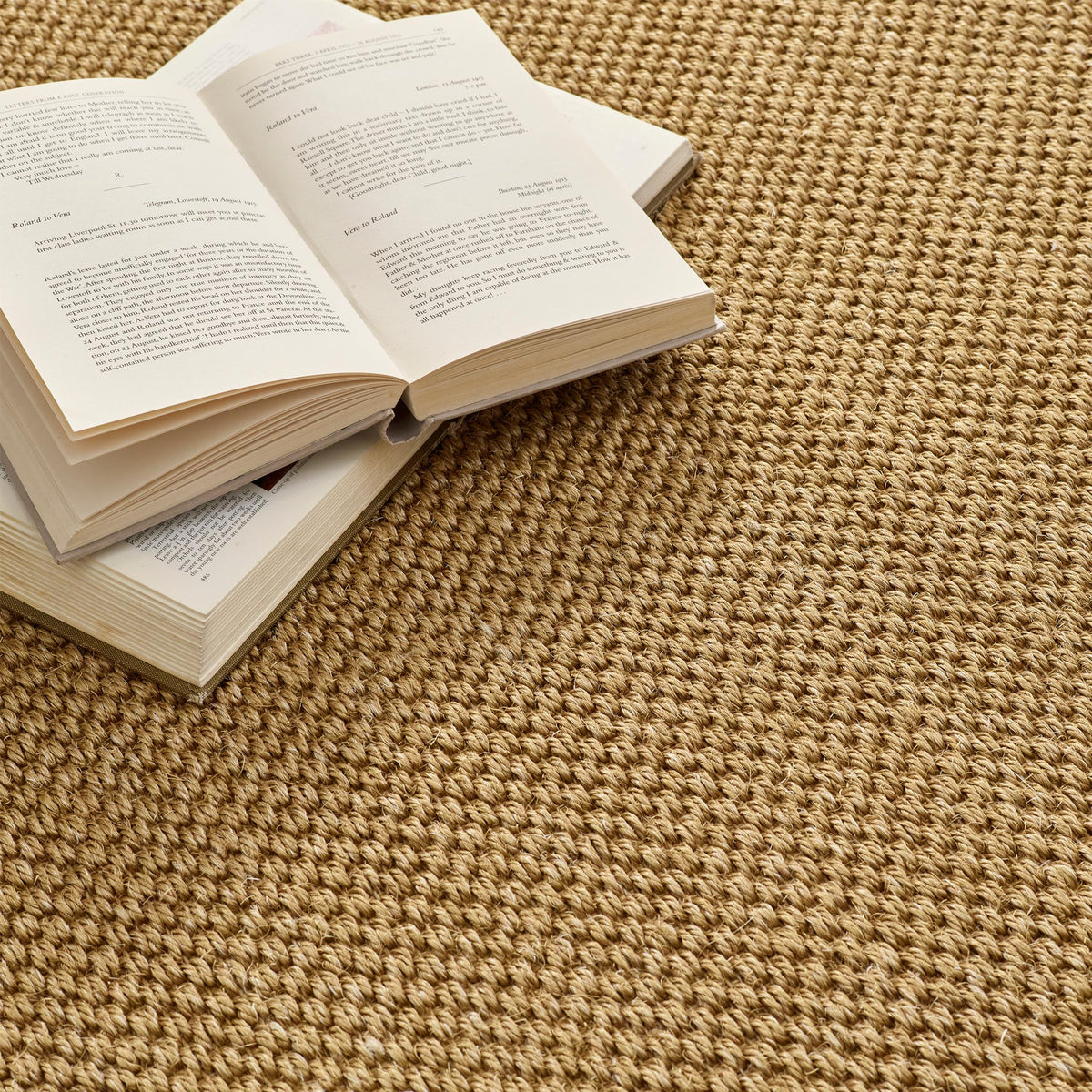 Origins Sisal Warm Natural with Dark Brown Border