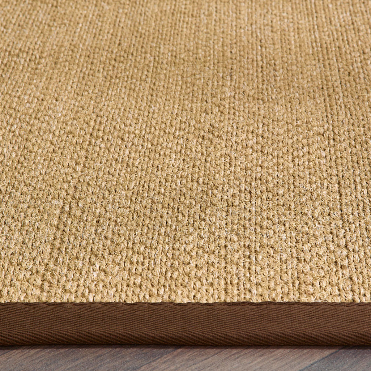Origins Sisal Warm Natural with Dark Brown Border
