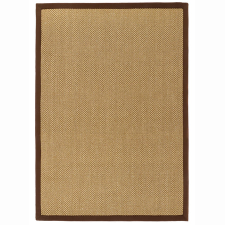 Origins Sisal Warm Natural with Dark Brown Border