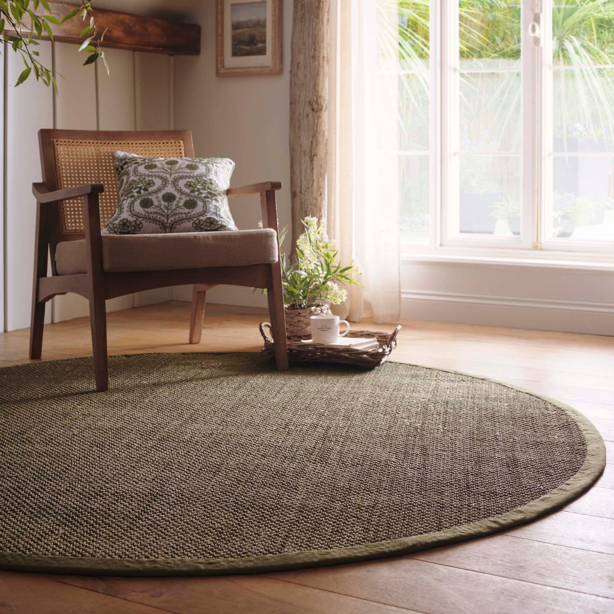 Origins Sisal Sage Green with Sage Green Border