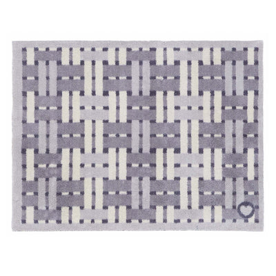 Soft Weave Grey Doormat- 100% recycled cotton doormat featuring a woven style pattern.