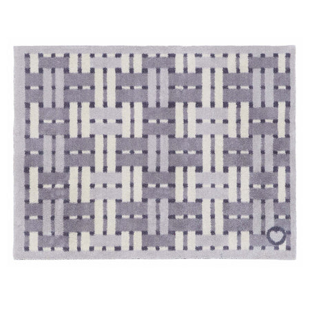 Soft Weave Grey Doormat- 100% recycled cotton doormat featuring a woven style pattern.