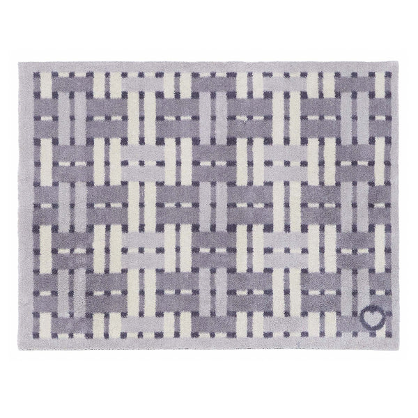 Soft Weave Grey Doormat- 100% recycled cotton doormat featuring a woven style pattern.