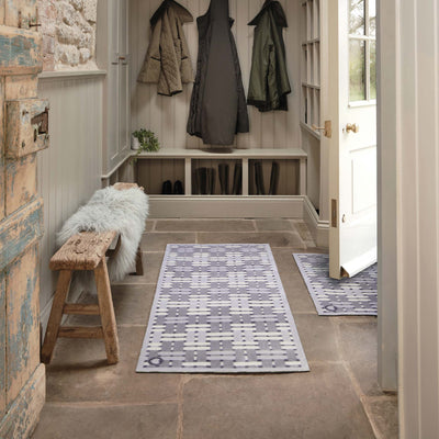Soft Weave Grey Runner- 100% recycled cotton runner featuring a woven style pattern.