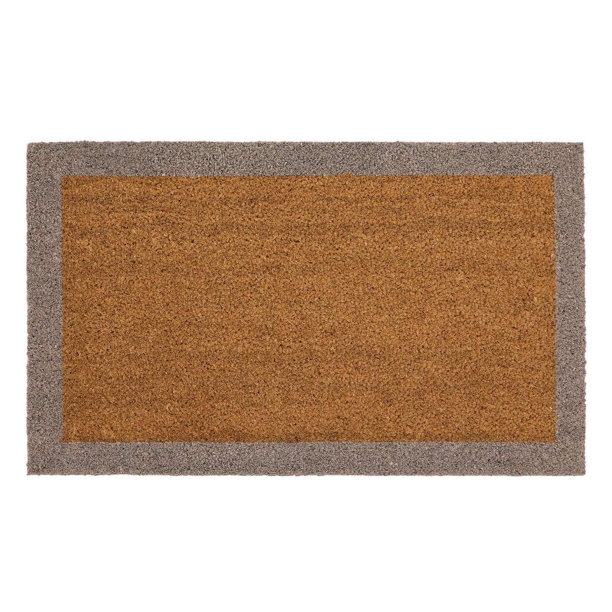 My Mat Printed Coir Border Taupe