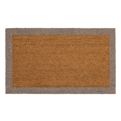 My Mat Printed Coir Border Taupe