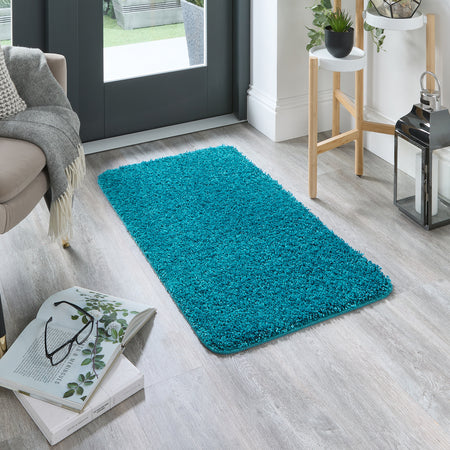 MadeNorth Shaggy Teal Rug