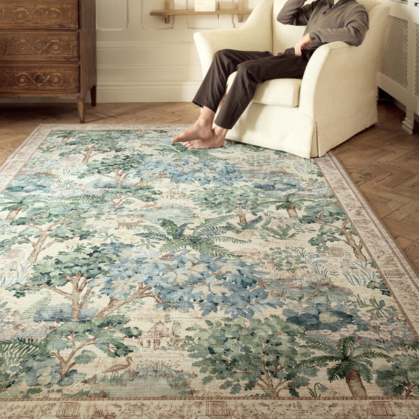 Highgrove by Sanderson x Hug Rug Eco-Washable The Stumpery Fern