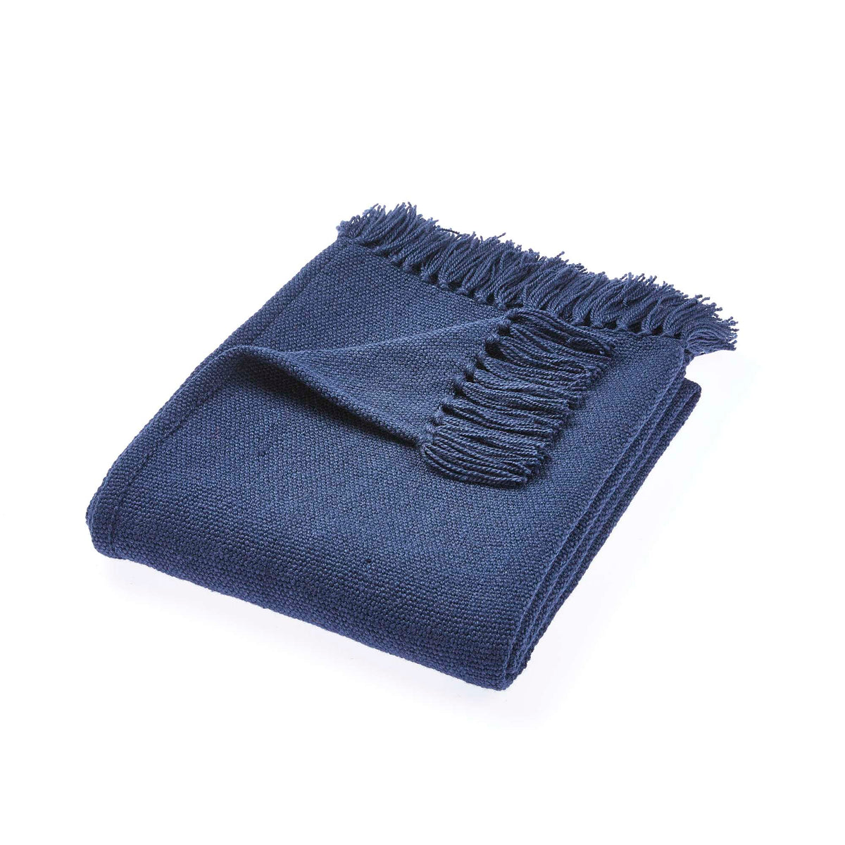 Hug Rug Woven Plain Throw Navy