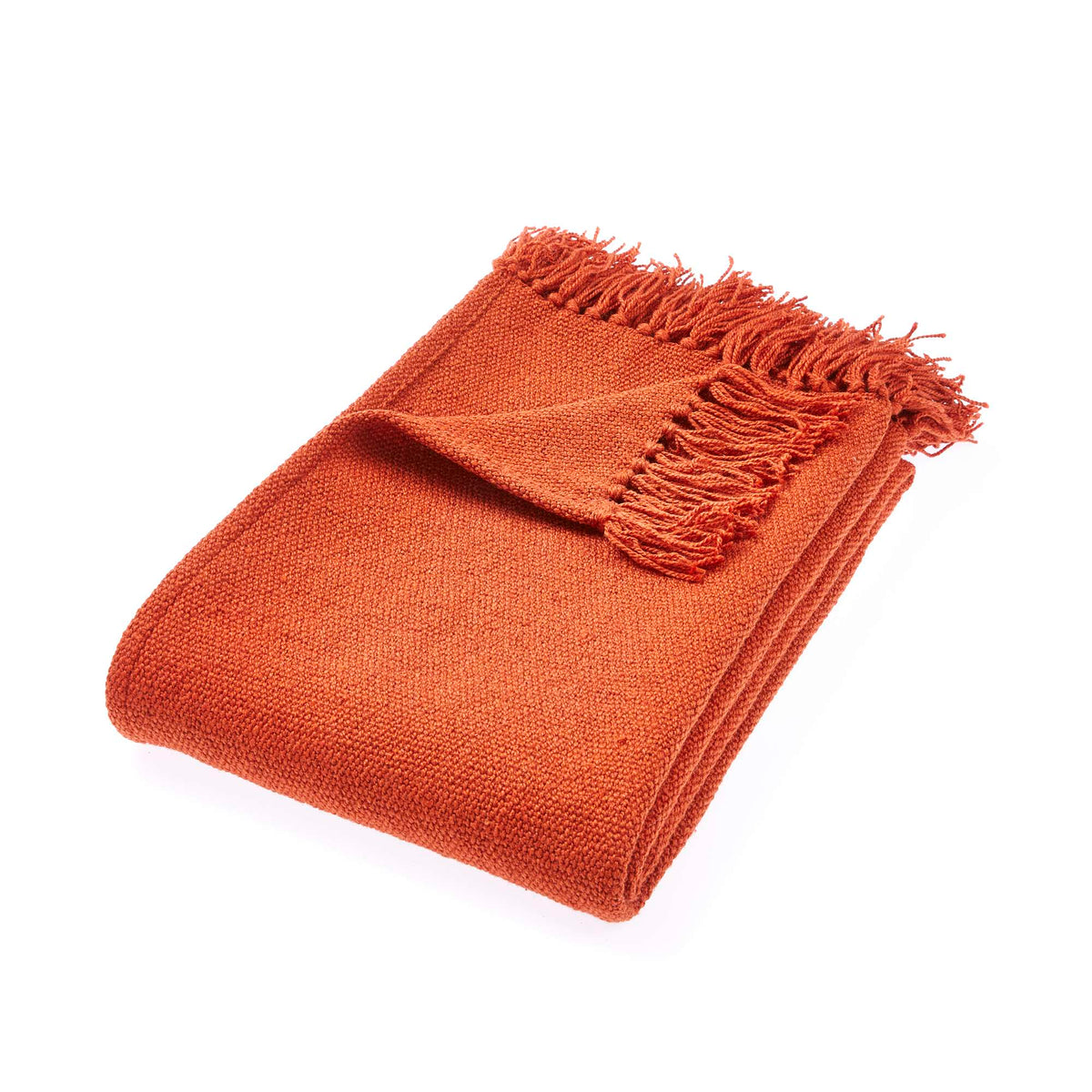 Hug Rug Woven Plain Throw Rust