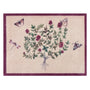 Sanderson By Highgrove x Hug Rug Thyme Walk Damson & Quince with a floral design.