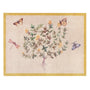 Sanderson By Highgrove x Hug Rug Thyme Walk Lichen & Gooseberry with a floral design.