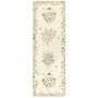 Sanderson By Highgrove x Hug Rug Eco-Washable Thyme Walk Lichen & Gooseberry Runner with a nature inspired pattern.
