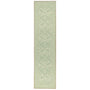 Sanderson By Highgrove x Hug Rug Eco-Washable Topiary View Thyme Runner in green with a traditional style pattern.