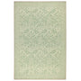 Sanderson By Highgrove x Hug Rug Eco-Washable Topiary View Thyme Rug in green with a traditional style pattern.