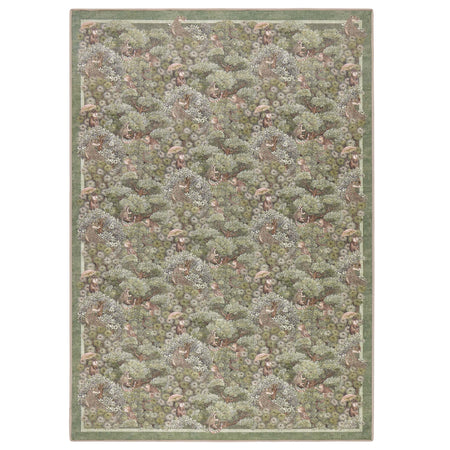 Hug Rug X Graham & Brown Eco-Washable Treetop Troop Green