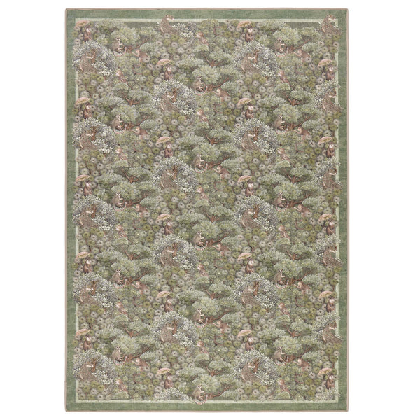 Hug Rug X Graham & Brown Treetop Troop Green Eco-Washable