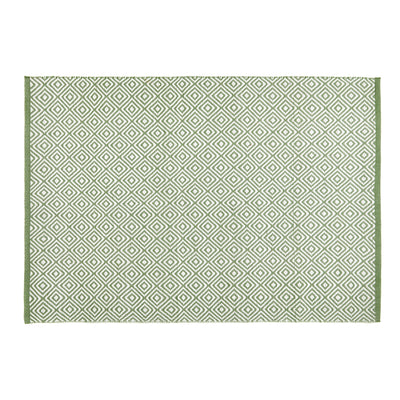 Hug Rug Woven Diamond Rug Dark Green