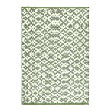 Hug Rug Woven Diamond Rug Dark Green