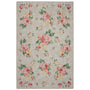 Vintage Rose Natural Rug- 100% recycled content rug featuring white and yellow roses.