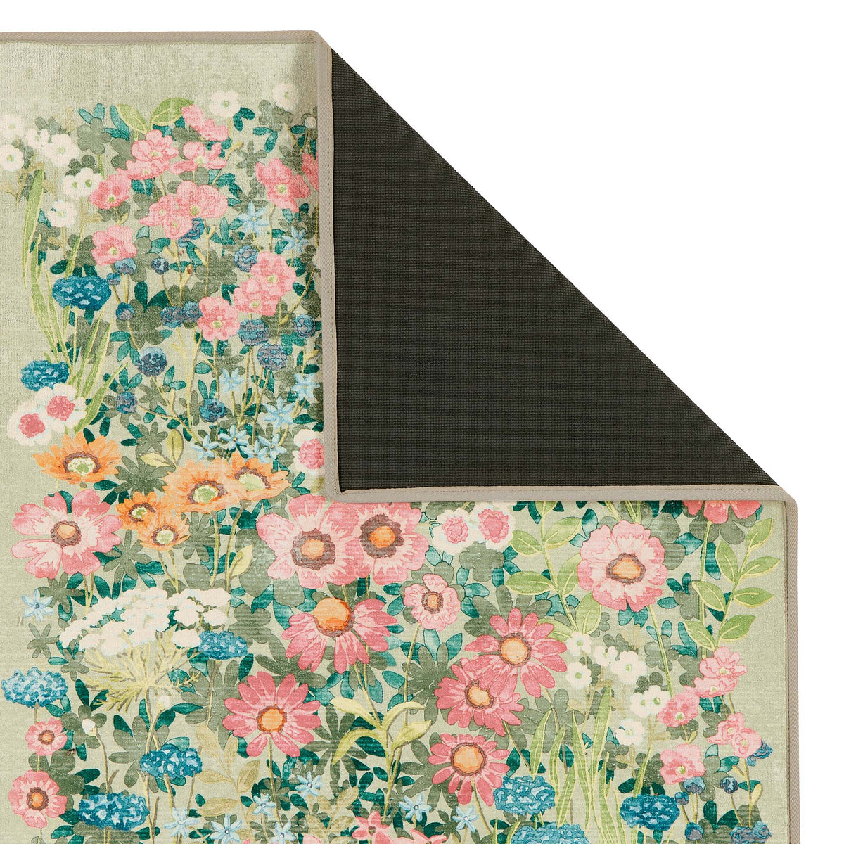 Hug Rug X Graham & Brown Wallflower Sage Eco-Washable