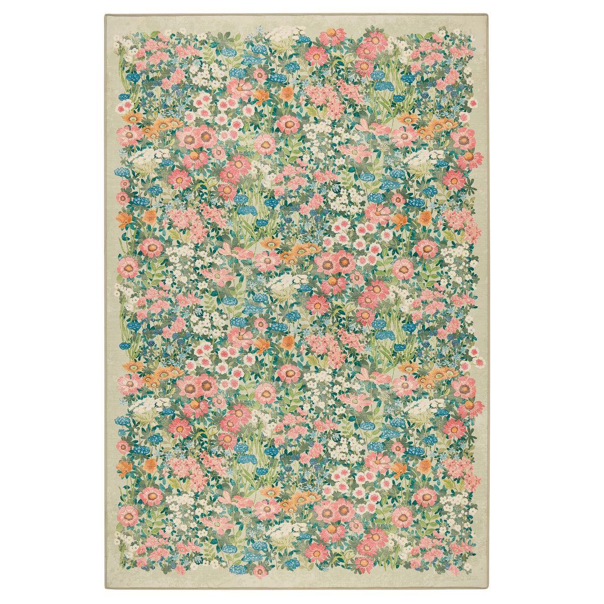 Hug Rug X Graham & Brown Wallflower Sage Eco-Washable