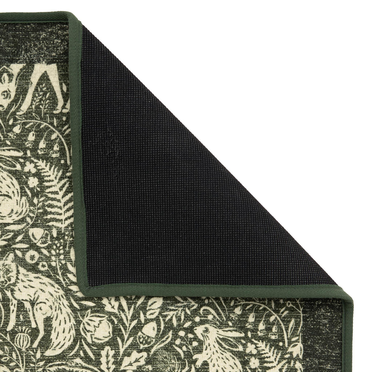 Hug Rug Eco-Washable Whimsical Woodland Green
