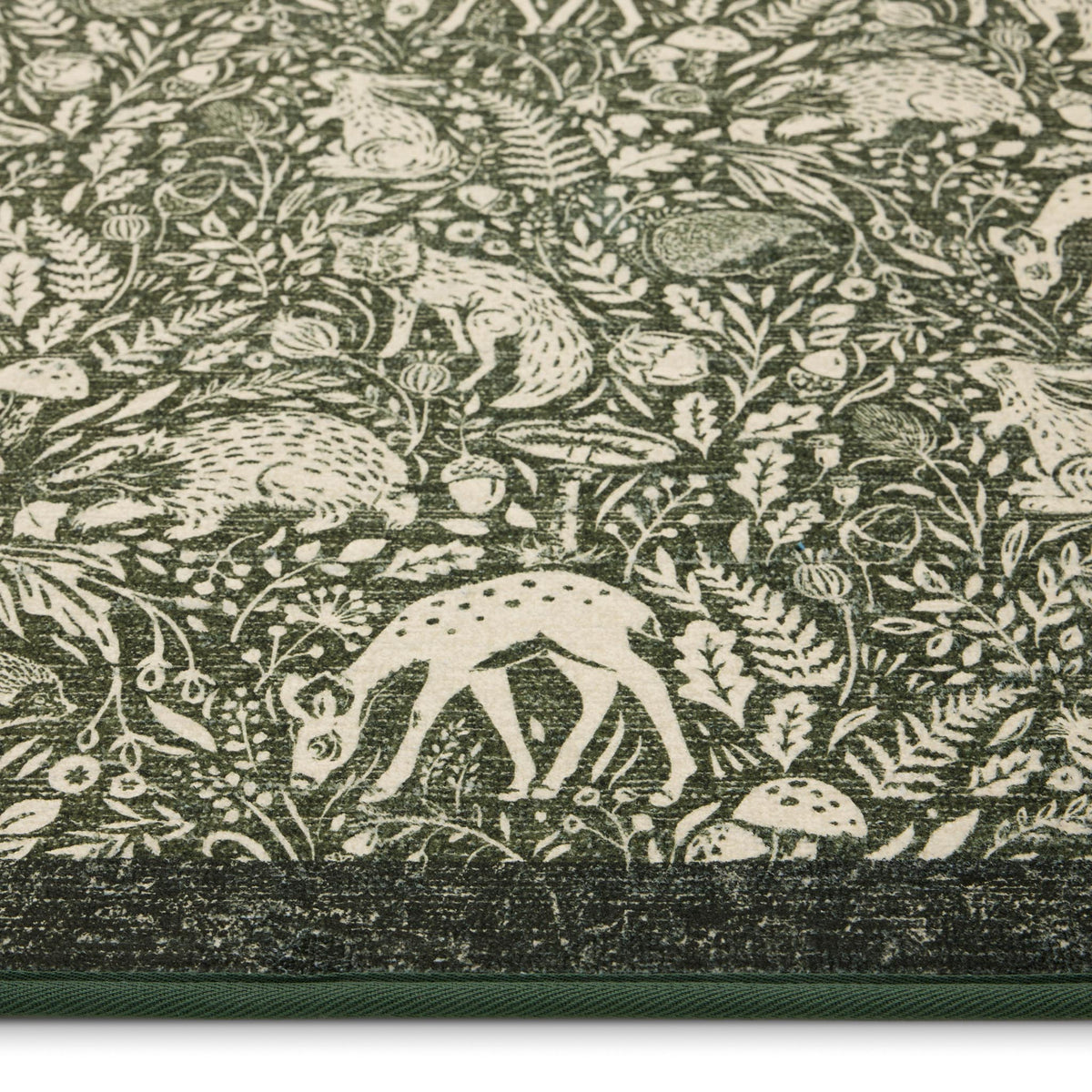 Hug Rug Eco-Washable Whimsical Woodland Green
