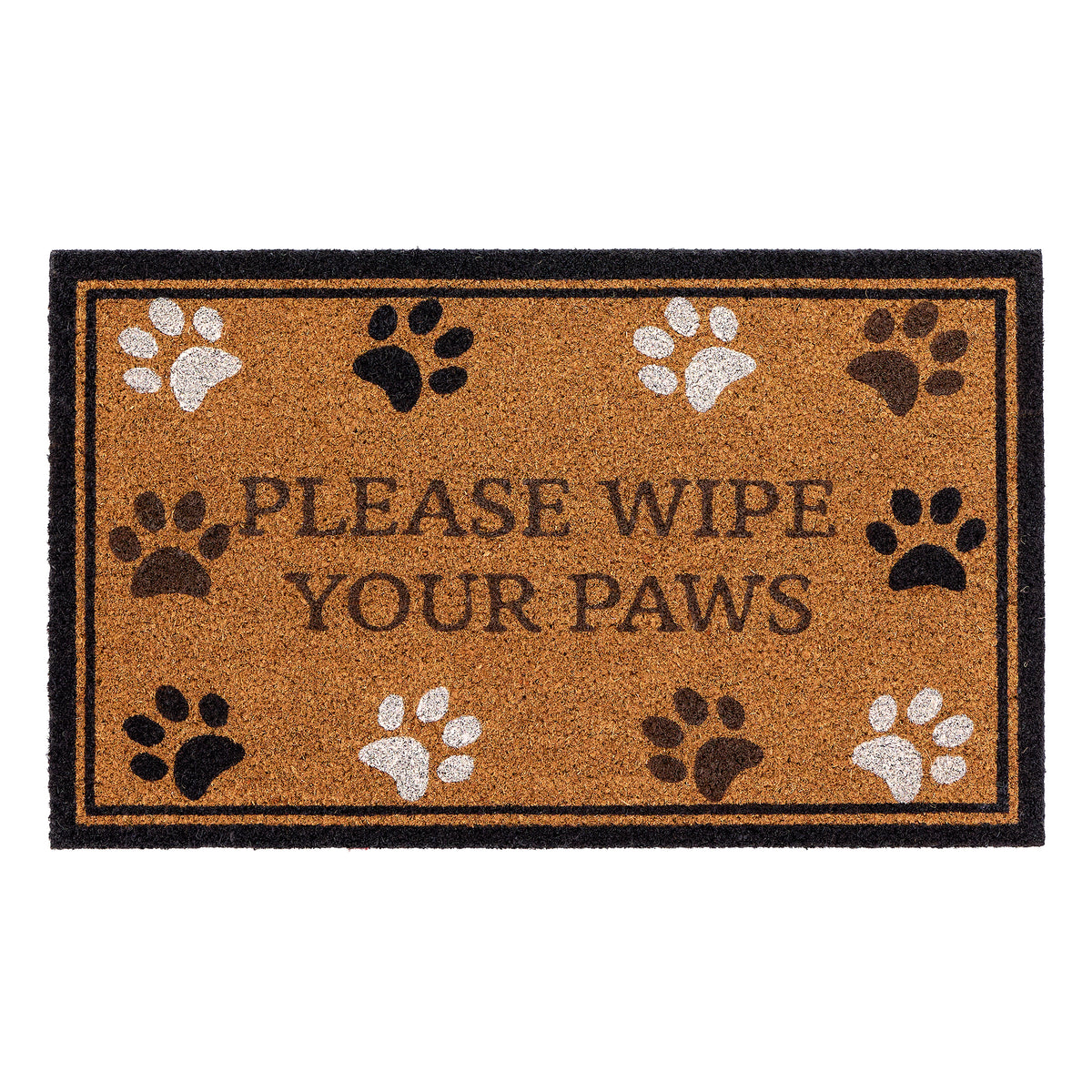 My Mat Printed Coir Wipe Your Paws Border