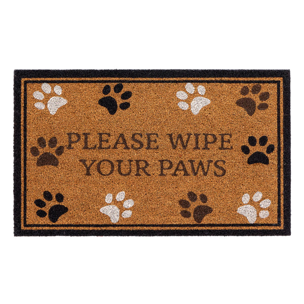 My Mat Printed Coir Wipe Your Paws Border