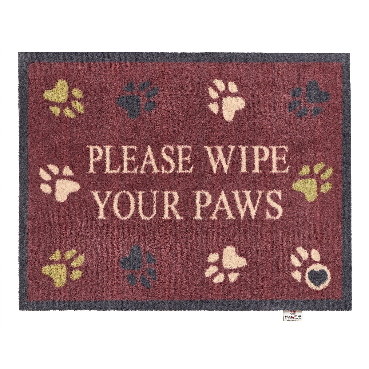 Hug Rug Wipe Your Paws Burgundy