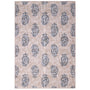 Hug Rug Eco-Washable Woodblock Paisley Blue- 100% recycled content rug featuring a blue paisley pattern.