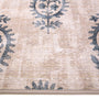 Hug Rug Eco-Washable Woodblock Paisley Blue- 100% recycled content rug featuring a blue paisley pattern.