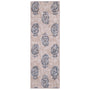 Hug Rug Eco-Washable Woodblock Paisley Blue- 100% recycled content rug featuring a blue paisley pattern.