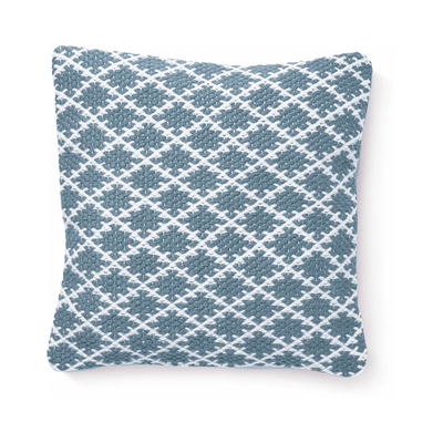 Hug Rug Woven Trellis Cushion Denim Blue