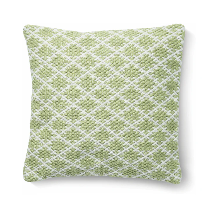 Hug Rug Woven Trellis Cushion Green