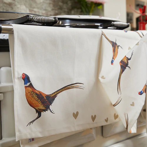 Hug Kitchen Tea Towel Design 1 Pheasant 47x77