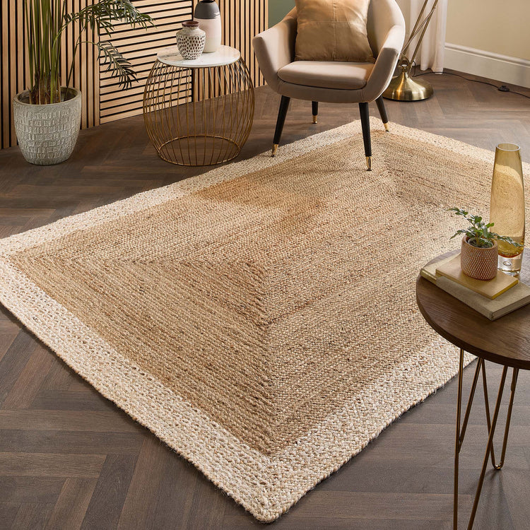 Origins Jute Border Natural White